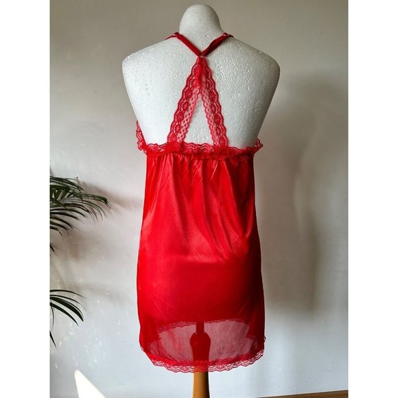 Red Sheer Nightie Size M 8 - 10 - Picture 3 of 4
